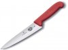 Nóż do mięsa Victorinox Fibrox - Ergonomiczna rękojeść, stal nierdzewna, do krojenia mięsa - 25 cm - Victorinox